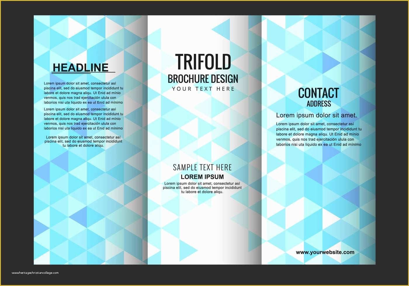 Free Brochure Templates Of Vector Trifold Brochure Template Download Free Vector