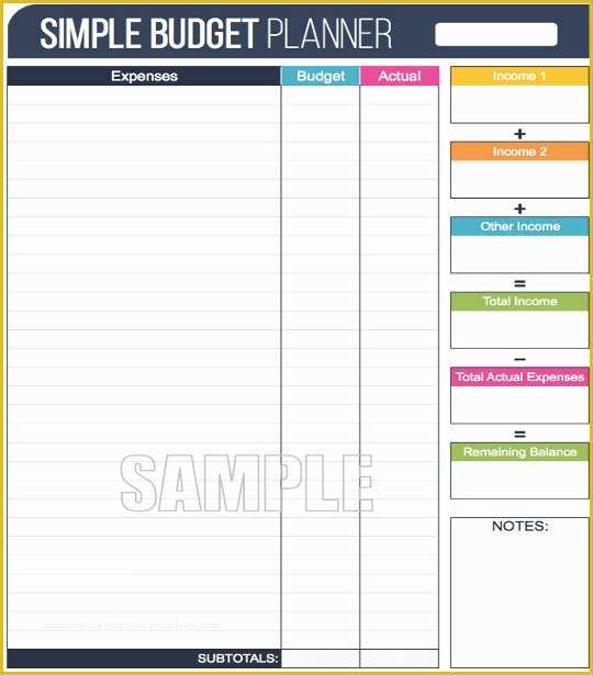 Free Budget Planner Template Of 12 Simple Bud Templates Free Sample Example format