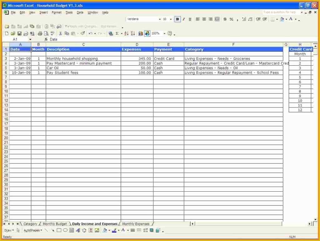 Free Budget Planner Template Of Monthly Expense Spreadsheet Template Monthly Spreadsheet