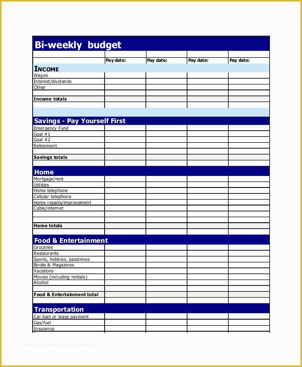 Free Budget Planner Template Of Weekly Bud Planner Template