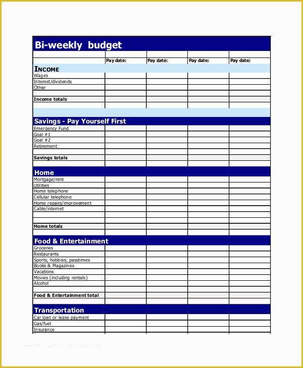 Free Budget Planner Template Of Weekly Bud Planner Template