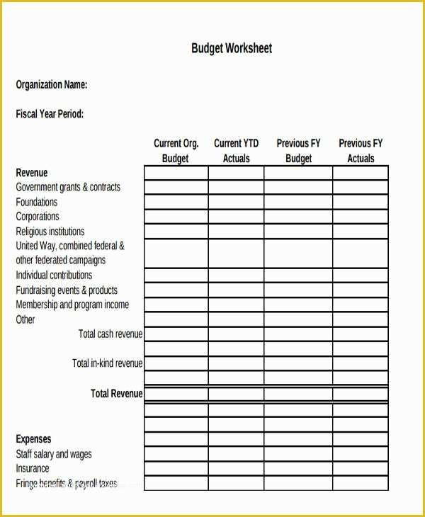 Free Budget Template for Non Profit organization Of 12 Non Profit Bud Templates Word Pdf Excel