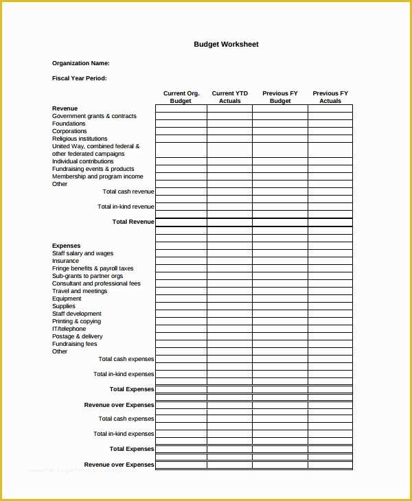Free Budget Template for Non Profit organization Of 13 Bud Templates