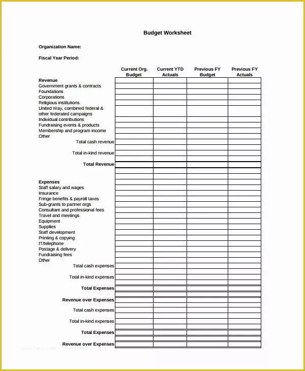 Free Budget Template for Non Profit organization Of 13 Bud Templates