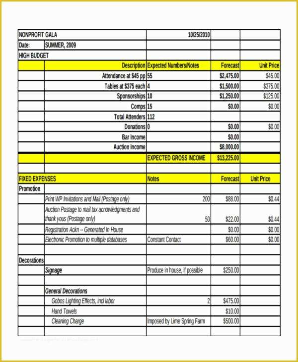 Free Budget Template for Non Profit organization Of 6 Nonprofit Bud Templates Pdf