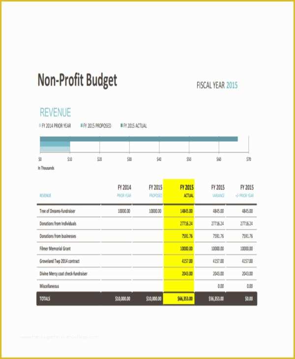 Free Budget Template for Non Profit organization Of 6 Nonprofit Bud Templates Pdf