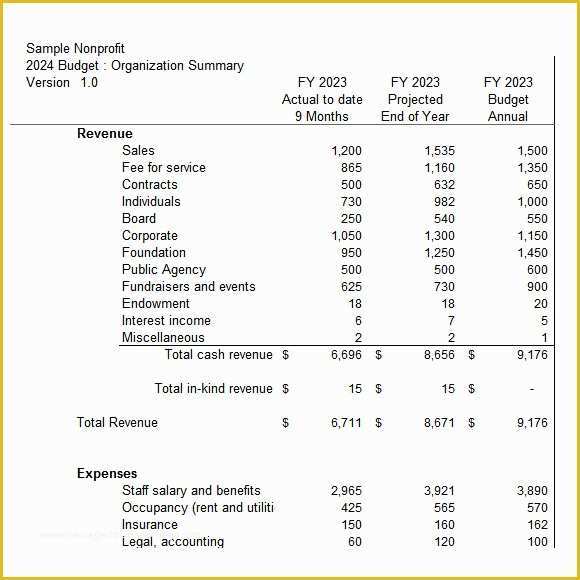 Free Budget Template for Non Profit organization Of 7 Non Profit Bud Templates – Pdf Excel