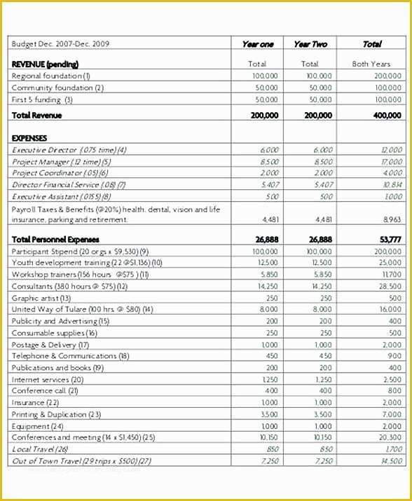 Free Budget Template for Non Profit organization Of 8 Non Profit Bud Template