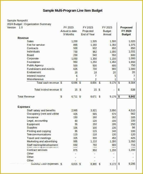 Free Budget Template for Non Profit organization Of 8 Non Profit Bud Templates Word Pdf Excel