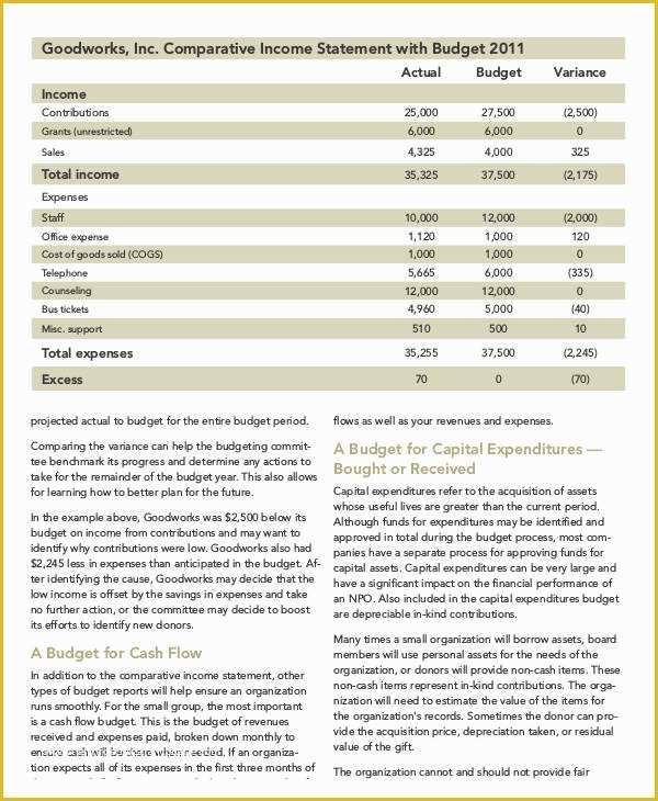 Free Budget Template for Non Profit organization Of 8 Non Profit Bud Templates Word Pdf Excel