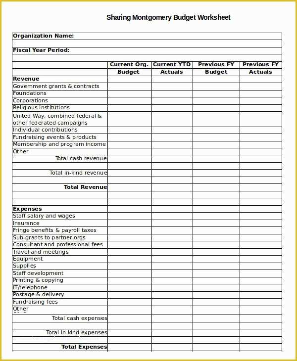 Free Budget Template for Non Profit organization Of 8 Non Profit Bud Templates Word Pdf Excel