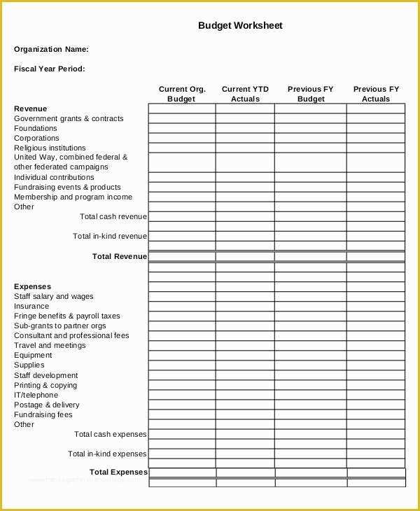 Free Budget Template for Non Profit organization Of 8 Non Profit Bud Templates Word Pdf Excel