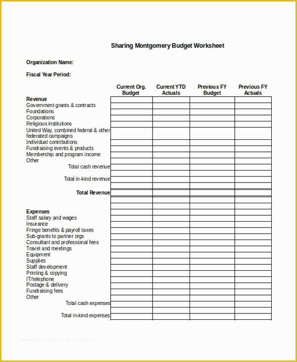 Free Budget Template for Non Profit organization Of 8 Non Profit Bud