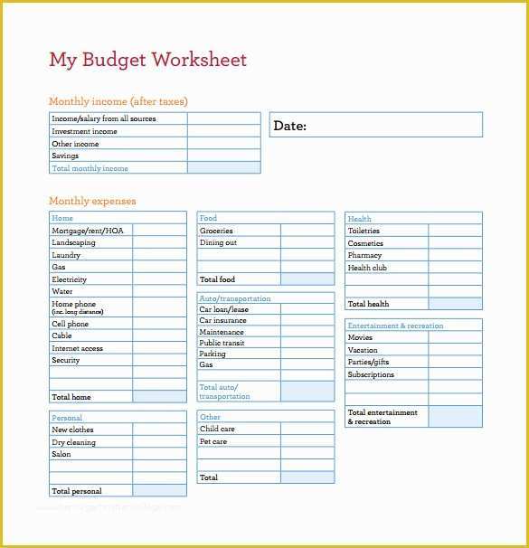 Free Budget Template Of Bud Spreadsheet Template