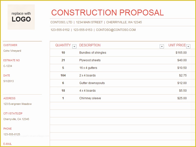 Free Building Templates Of Building Construction Quotation Template Quote Template