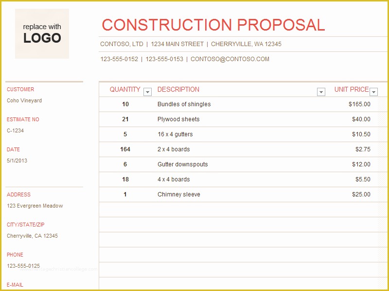 Free Building Templates Of Building Construction Quotation Template Quote Template