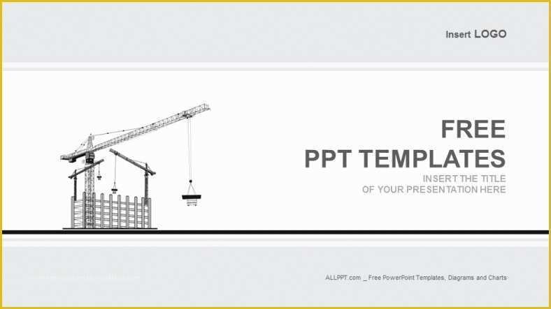 Free Building Templates Of Cranes Building Industry Powerpoint Templates