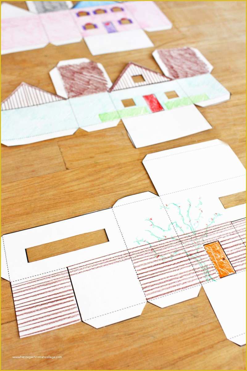 Free Building Templates Of Design for Kids Paper Houses Babble Dabble Do