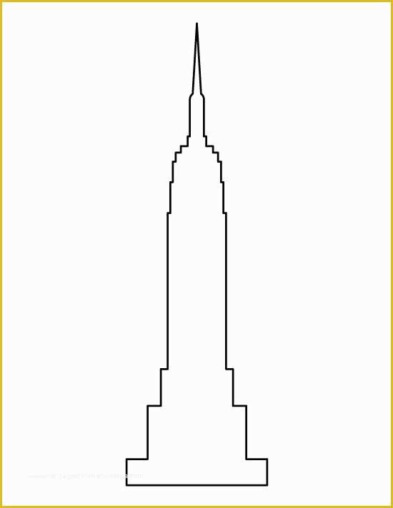 Free Building Templates Of Empire State Building Pattern Use the Printable Outline