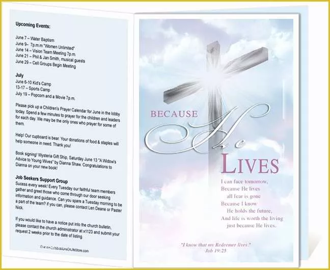 Free Bulletin Templates for Churches Of 14 Best Images About Printable Church Bulletins On