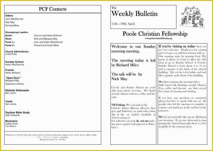 Free Bulletin Templates for Churches Of Church Bulletin Insert Template Templates Resume