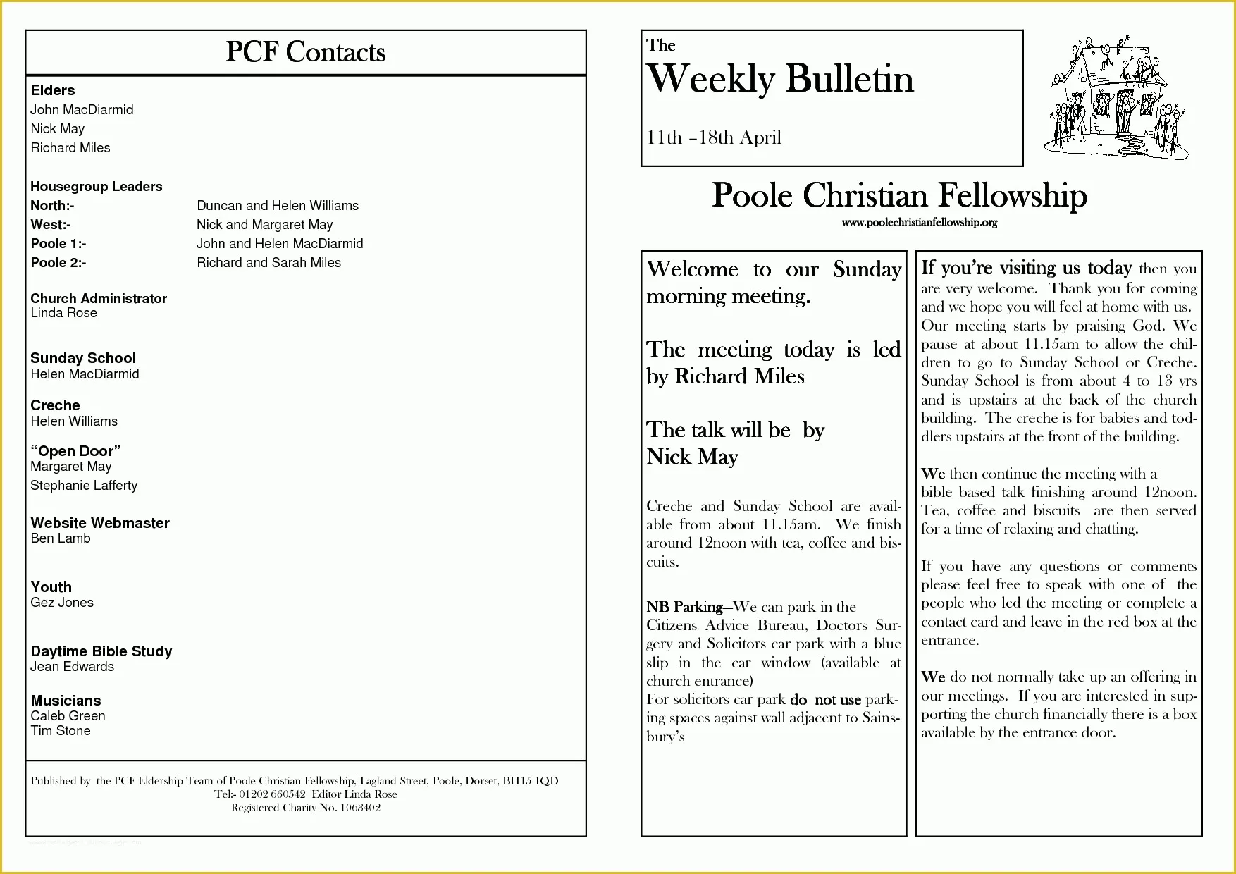 Free Bulletin Templates for Churches Of Church Bulletin Templates