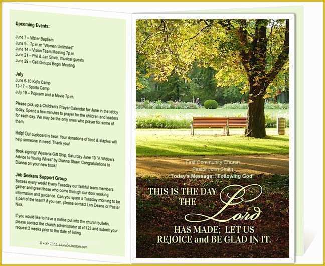 Free Bulletin Templates for Churches Of Church Bulletin Templates Park Church Bulletin Template