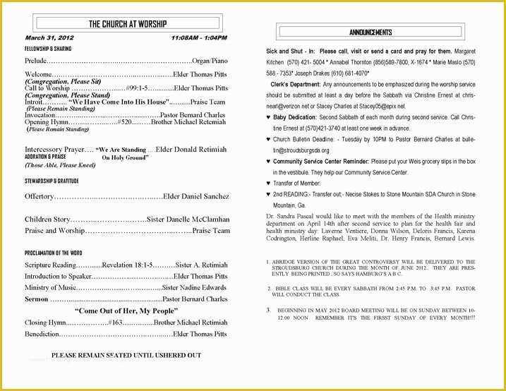 Free Bulletin Templates for Churches Of the Gallery for Church Bulletin Templates