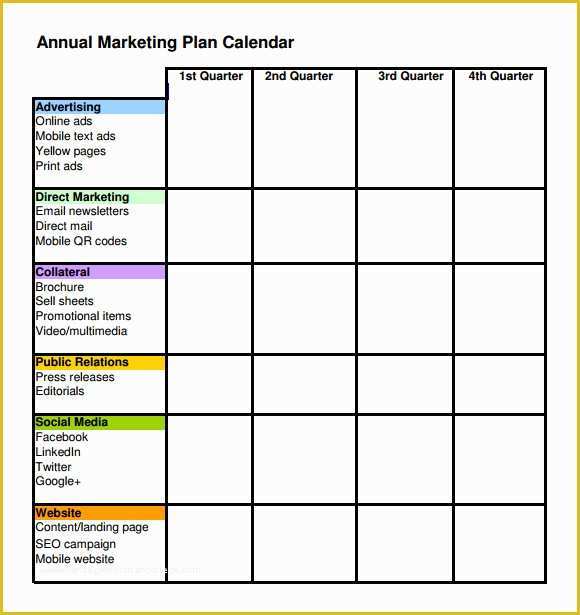 Free Business Advertising Templates Of 6 Marketing Schedule Templates