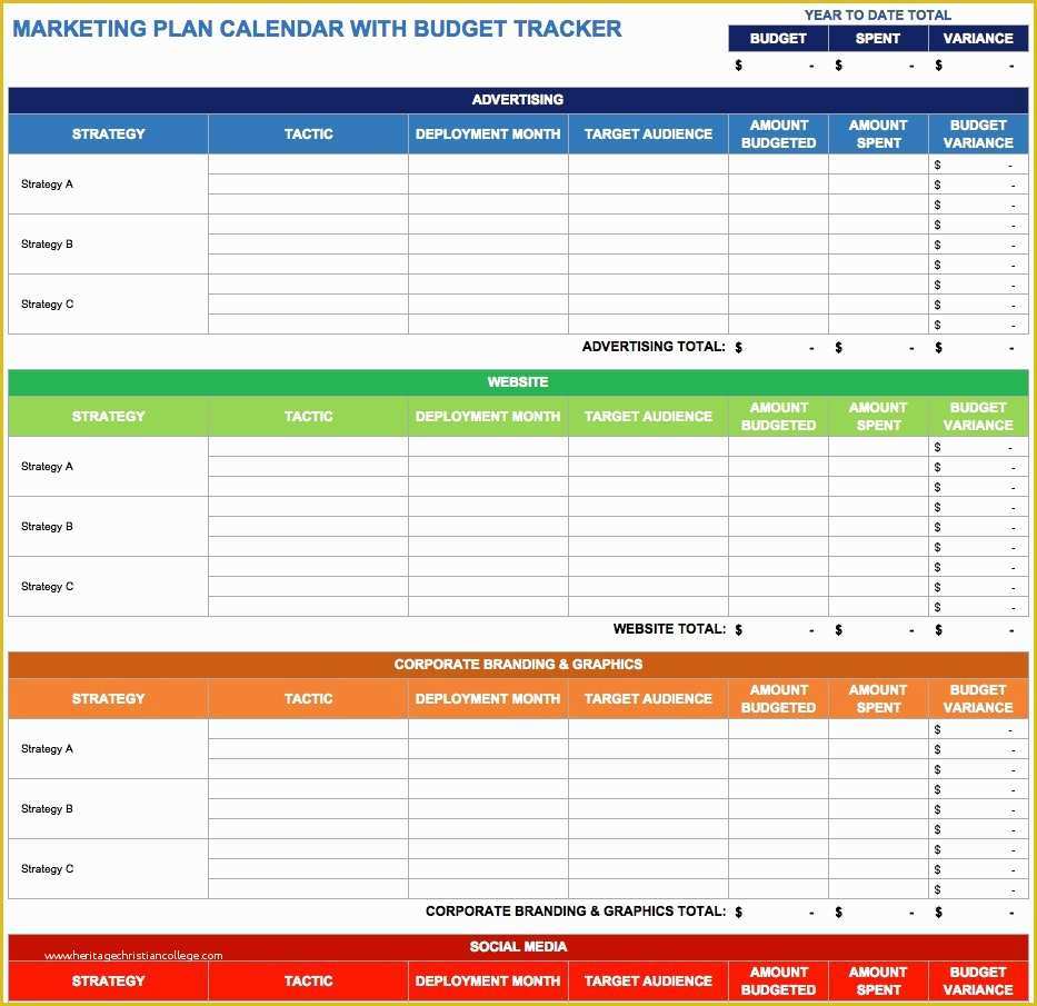 Free Business Advertising Templates Of 9 Free Marketing Calendar Templates for Excel Smartsheet