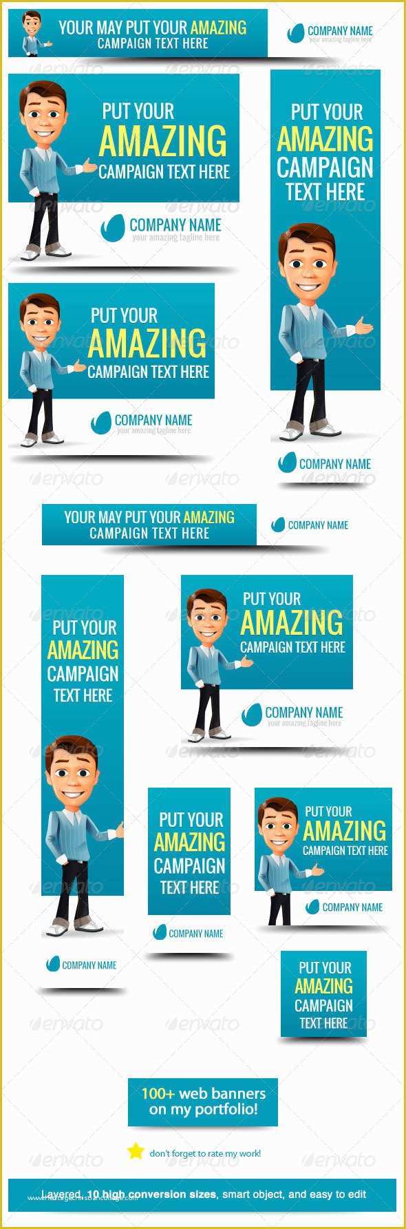 Free Business Advertising Templates Of Business Cartoon Web Banner Graphicriver Business Cartoon