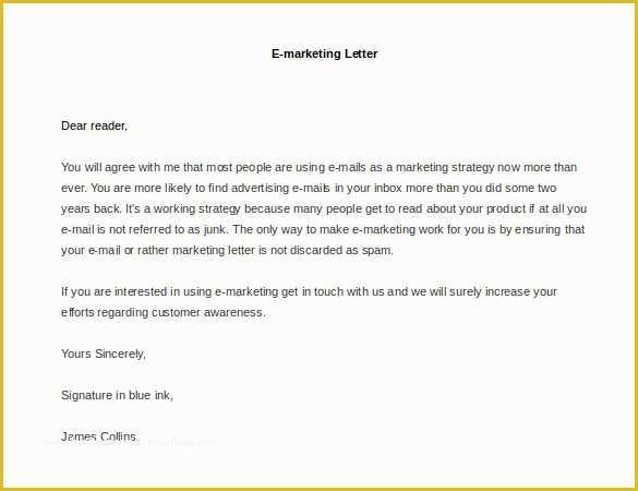 Free Business Advertising Templates Of Marketing Letter Template 38 Free Word Excel Pdf