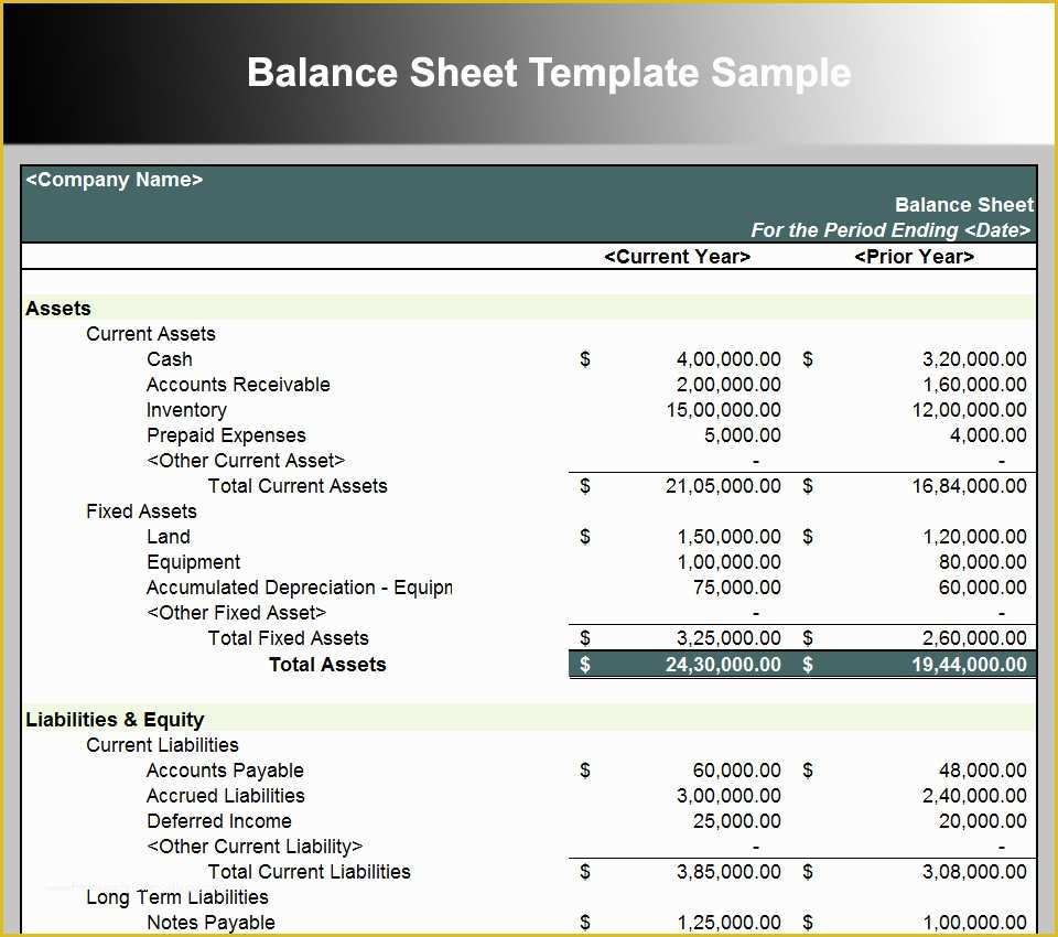 Free Business Balance Sheet Template Of 10 Balance Sheet Template Free Word Excel Pdf formats