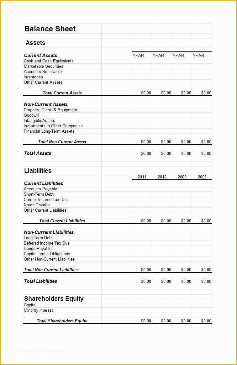 Free Business Balance Sheet Template Of 38 Free Balance Sheet Templates & Examples Template Lab
