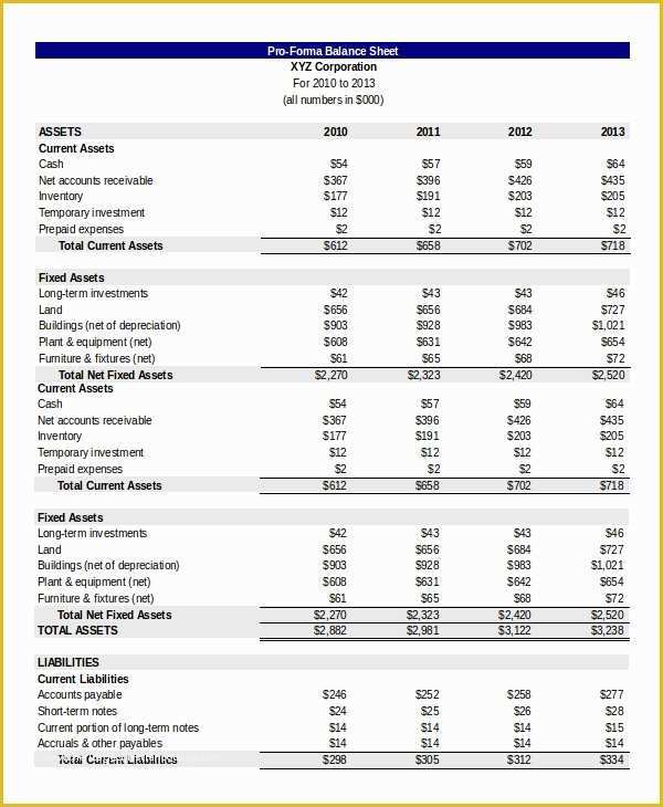 Free Business Balance Sheet Template Of Balance Sheet 18 Free Word Excel Pdf Documents