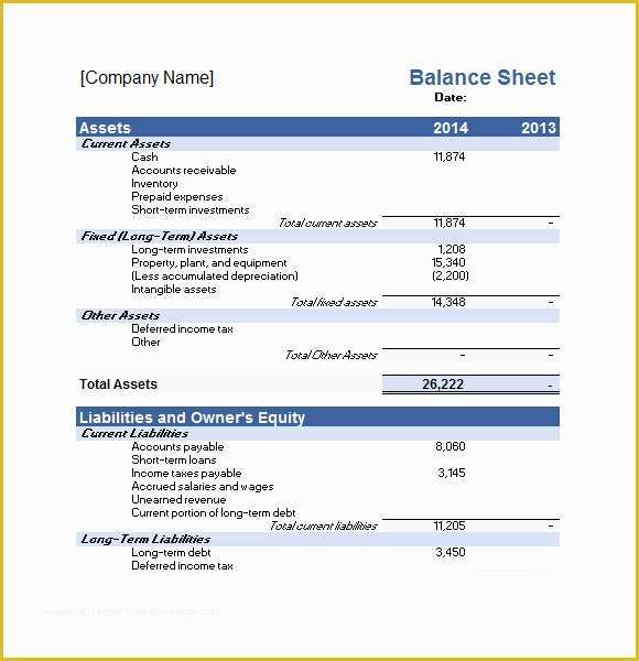 Free Business Balance Sheet Template Of Financial Plan Template 9 Free Samples Examples format