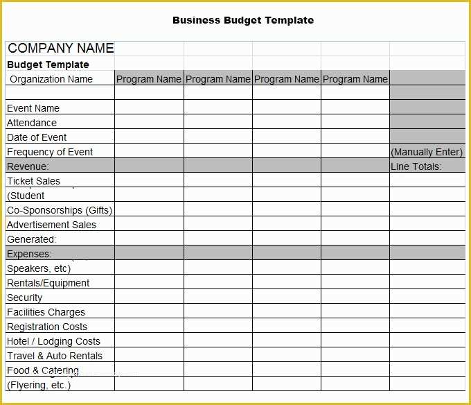 Free Business Budget Template Of 4 Business Bud Templates Word Excel Pdf