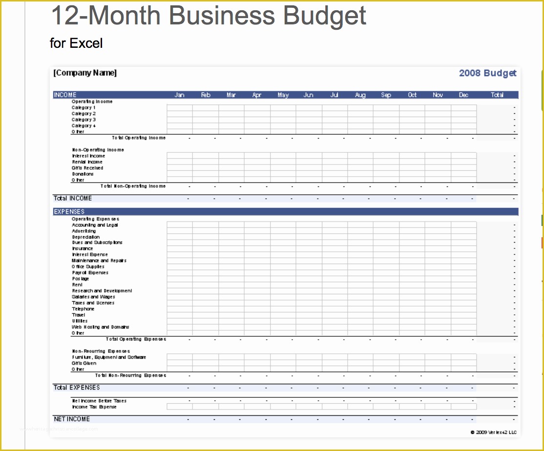 Free Business Budget Template Of 7 Free Small Business Bud Templates