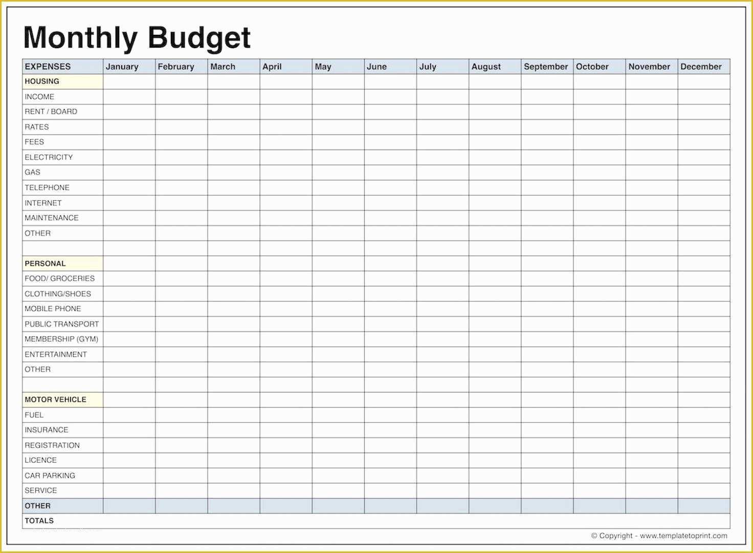 Free Business Budget Template Of Blank Monthly Bud Template Pdf Samplebusinessresume