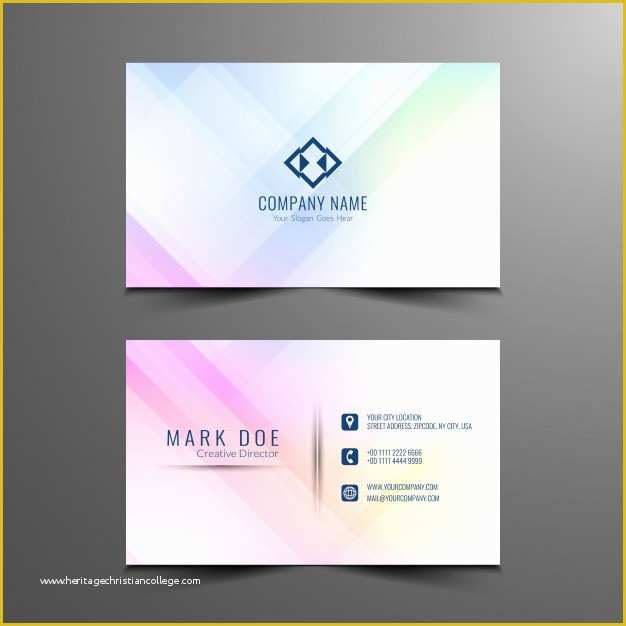 Free Business Card Design Templates Of Abstract Business Card Design Template Vector