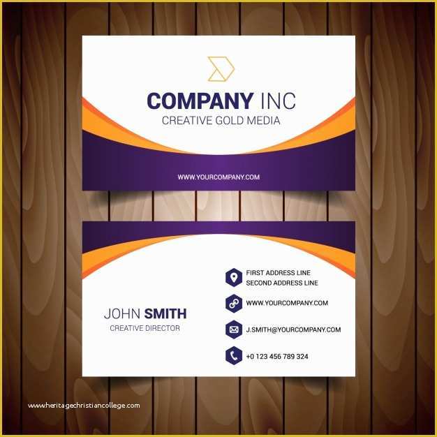 Free Business Card Design Templates Of Business Card Template Design Vector