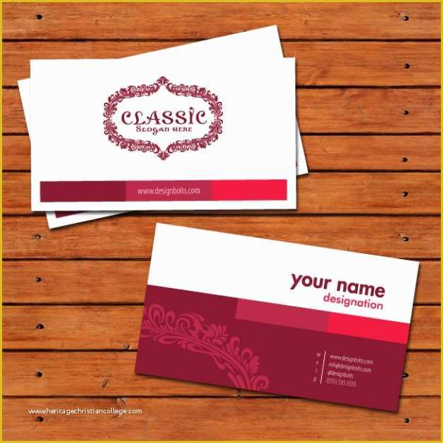 Free Business Card Design Templates Of Classic Business Card Design Template Vector