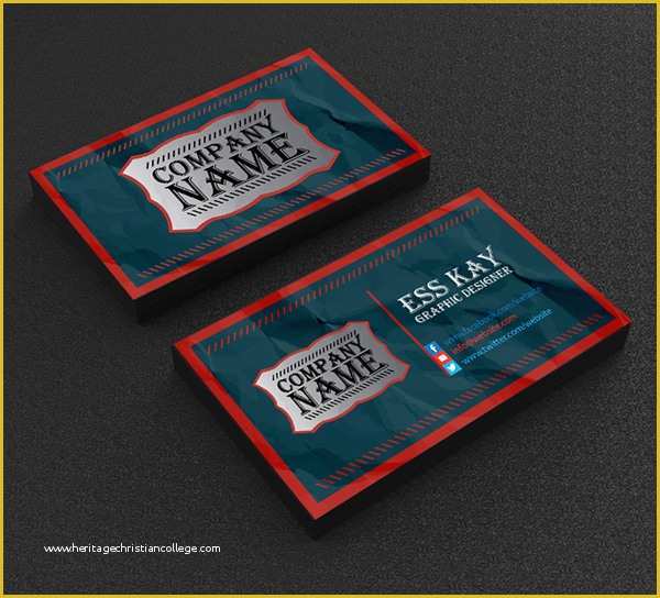 Free Business Card Design Templates Of Free Business Cards Psd Templates Print Ready Design