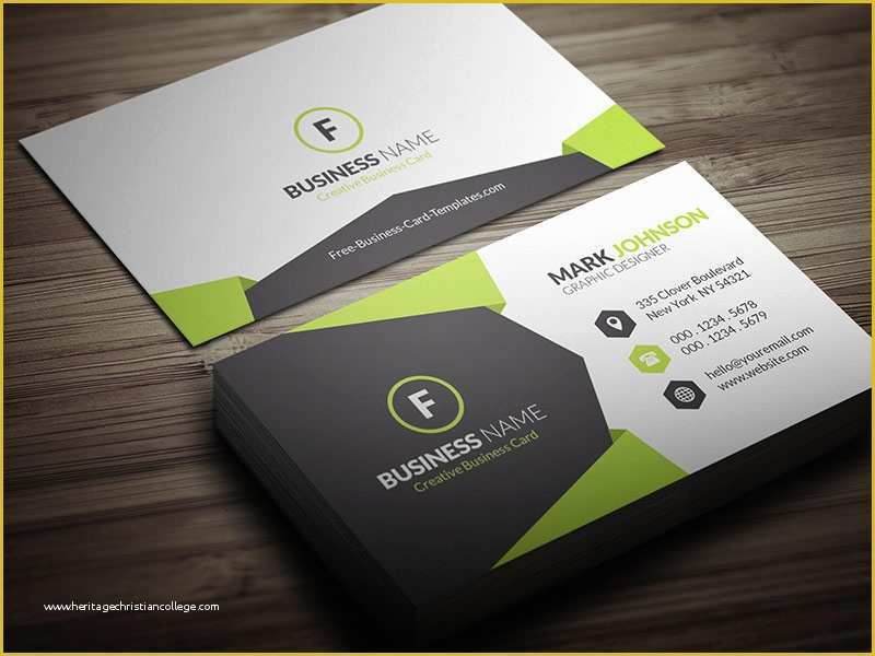 Free Business Card Design Templates Of Geometric Style Corporate Business Card Template Free