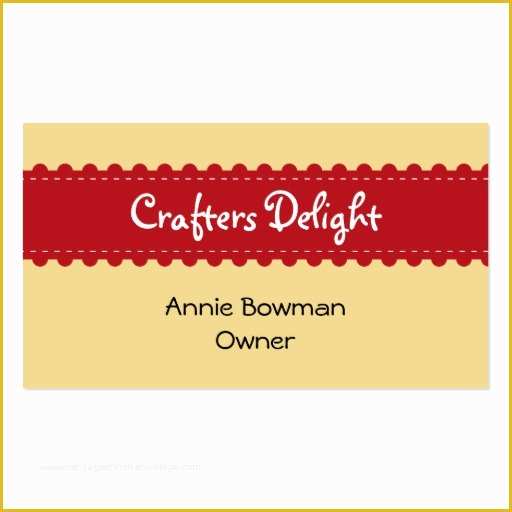 Free Business Card Templates for Crafters Of Arts Crafts Ribbon Accessories Handmade Business Business