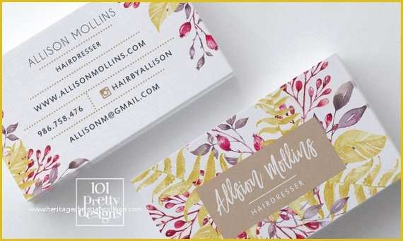Free Business Card Templates for Crafters Of Floral Business Card Design Flowers Business Card Template