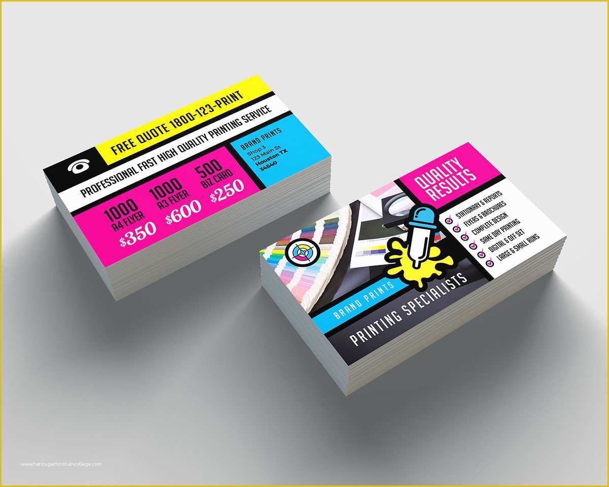 Free Business Card Templates Of Free Print Shop Template for Local Printing Services