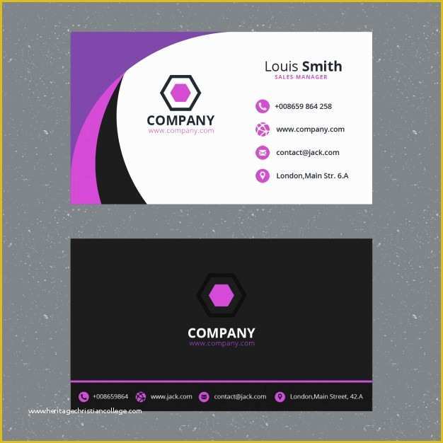 Free Business Card Templates Of Purple Business Card Template Psd File