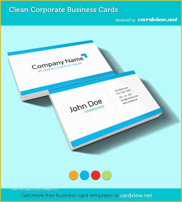 Free Business Card Templates Psd Of Free Corporate Business Card Psd Template