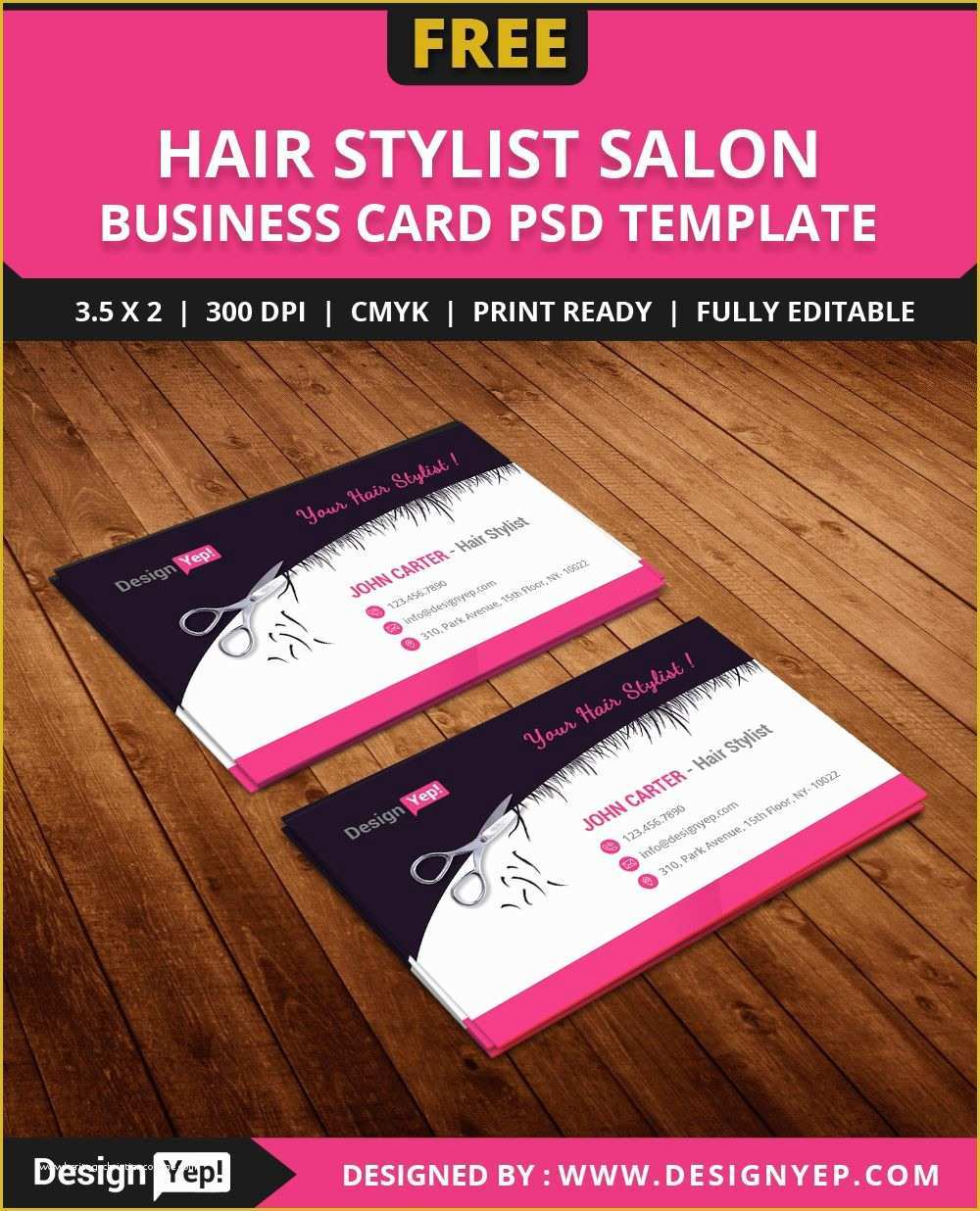 Free Business Card Templates Psd Of Free Hair Stylist Salon Business Card Template Psd